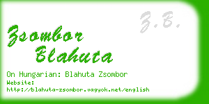 zsombor blahuta business card